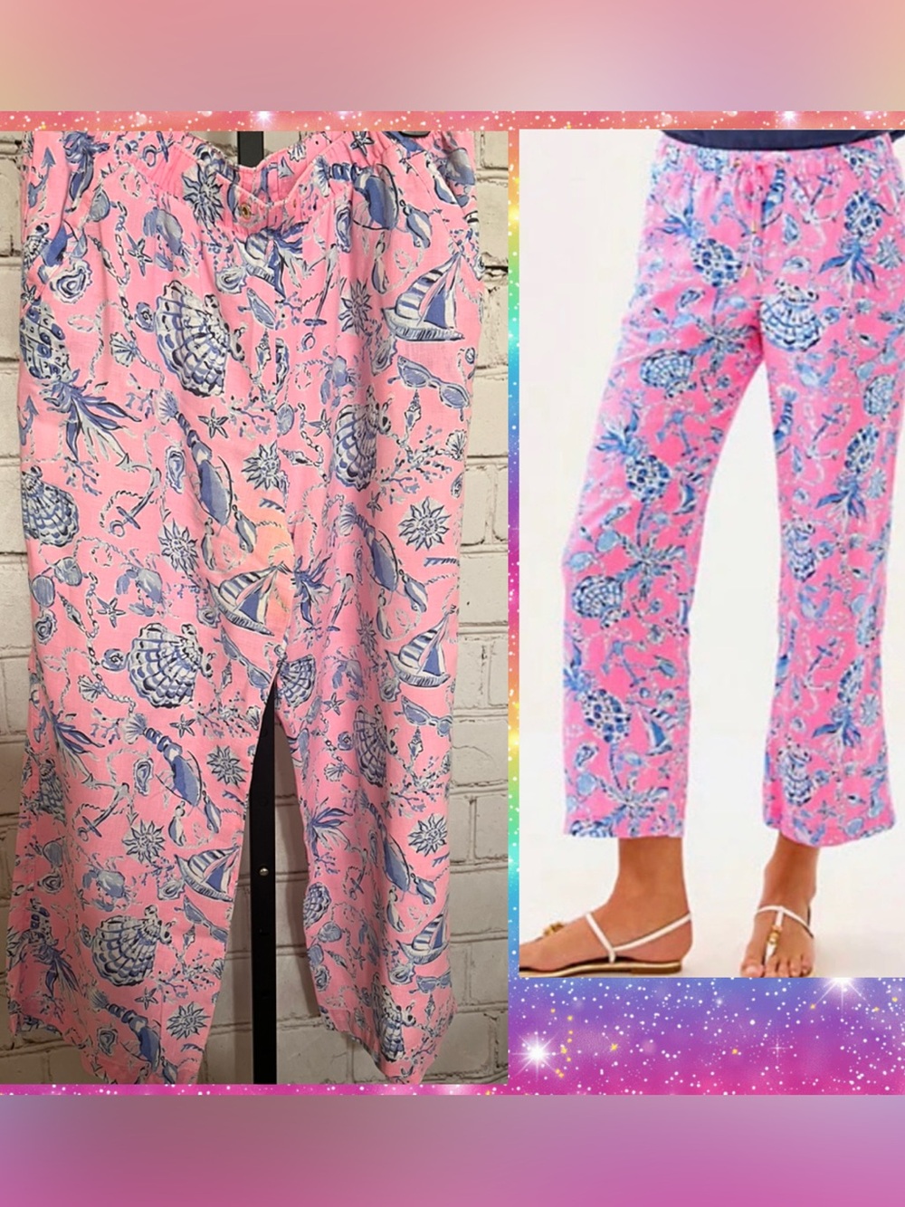 Lilly Pulitzer Brawley Linen Crop Pants size L